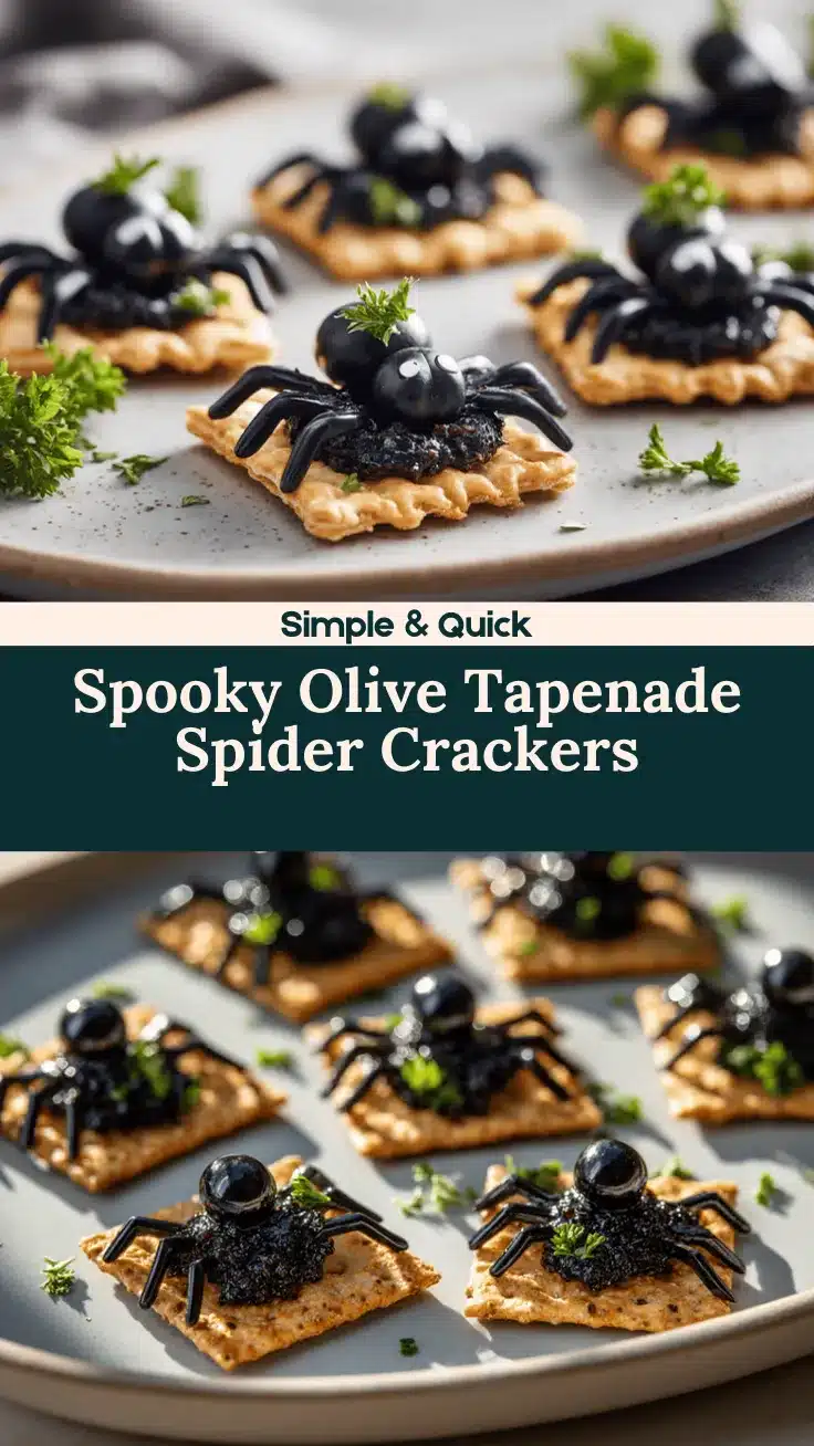 Spider Olive Tapenade Crackers recipe