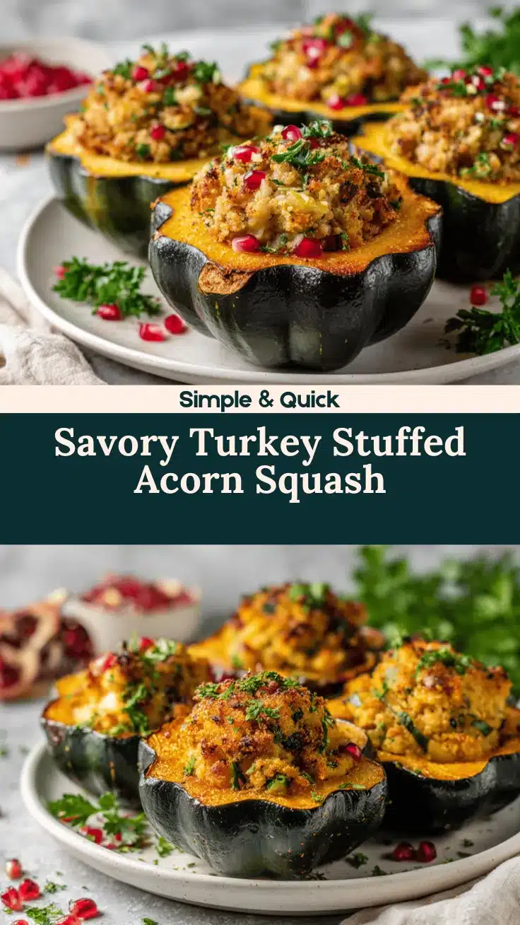 stuffed acorn squash with turkey recipe