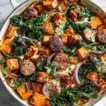 sweet potato and sausage skillet - featured image
