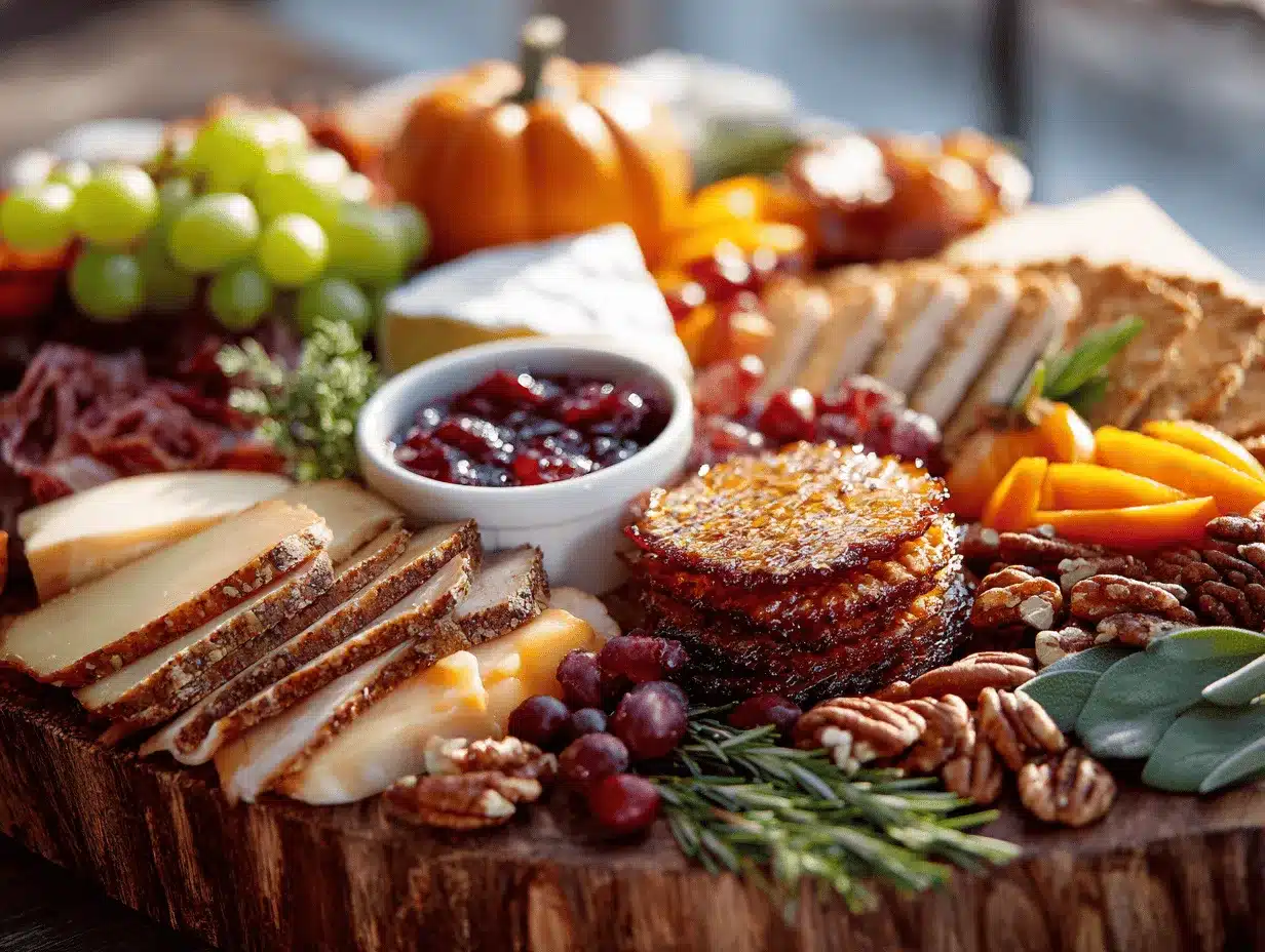 Thanksgiving charcuterie board preparation steps