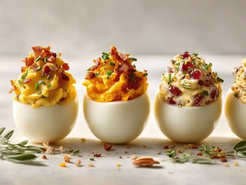 Thanksgiving deviled eggs - featured image