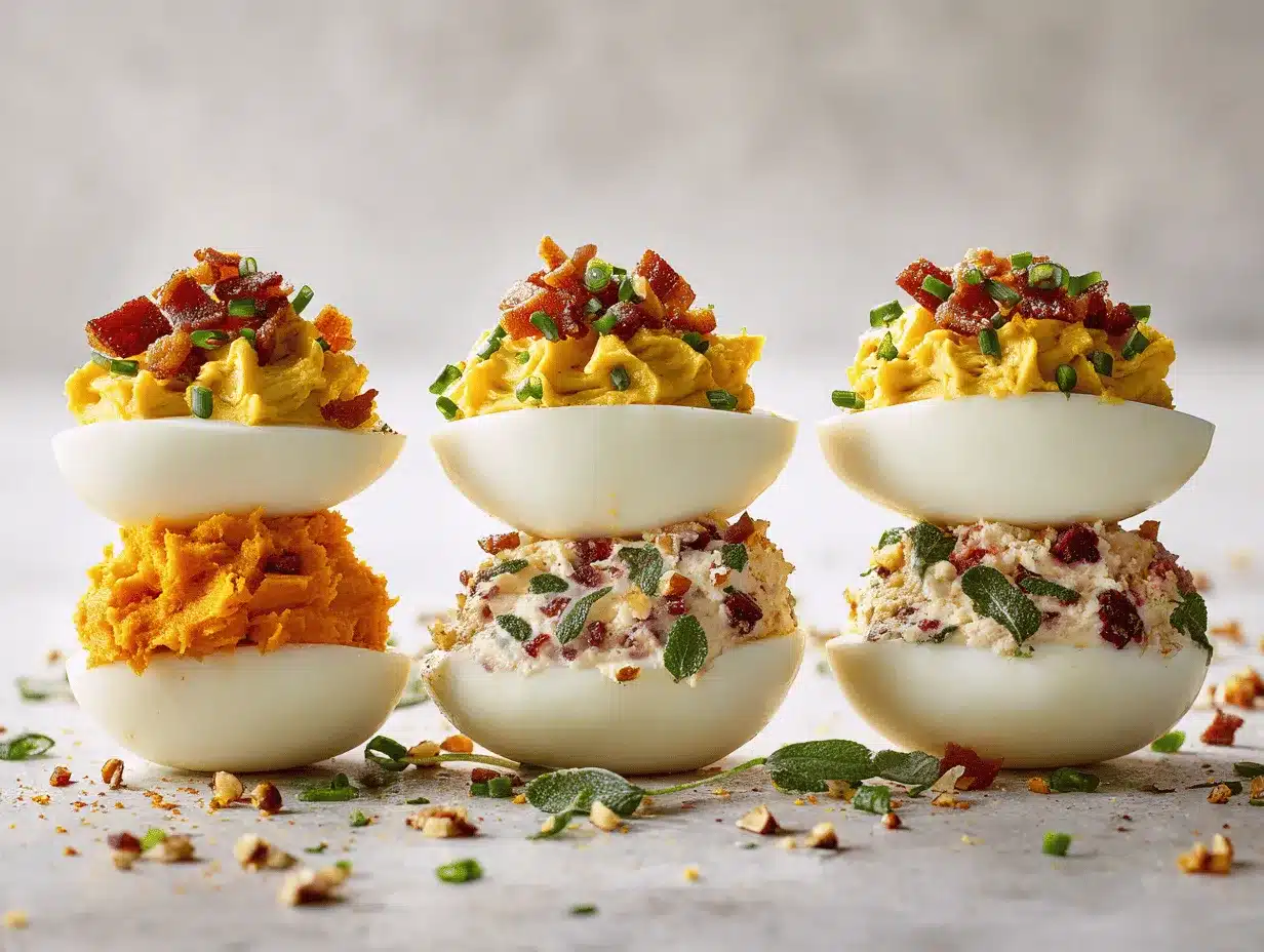 Thanksgiving deviled eggs preparation steps