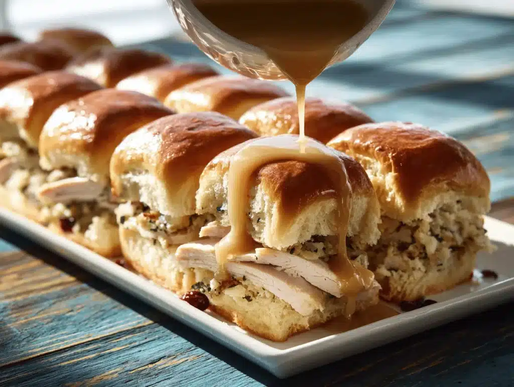 turkey and stuffing sliders - featured image