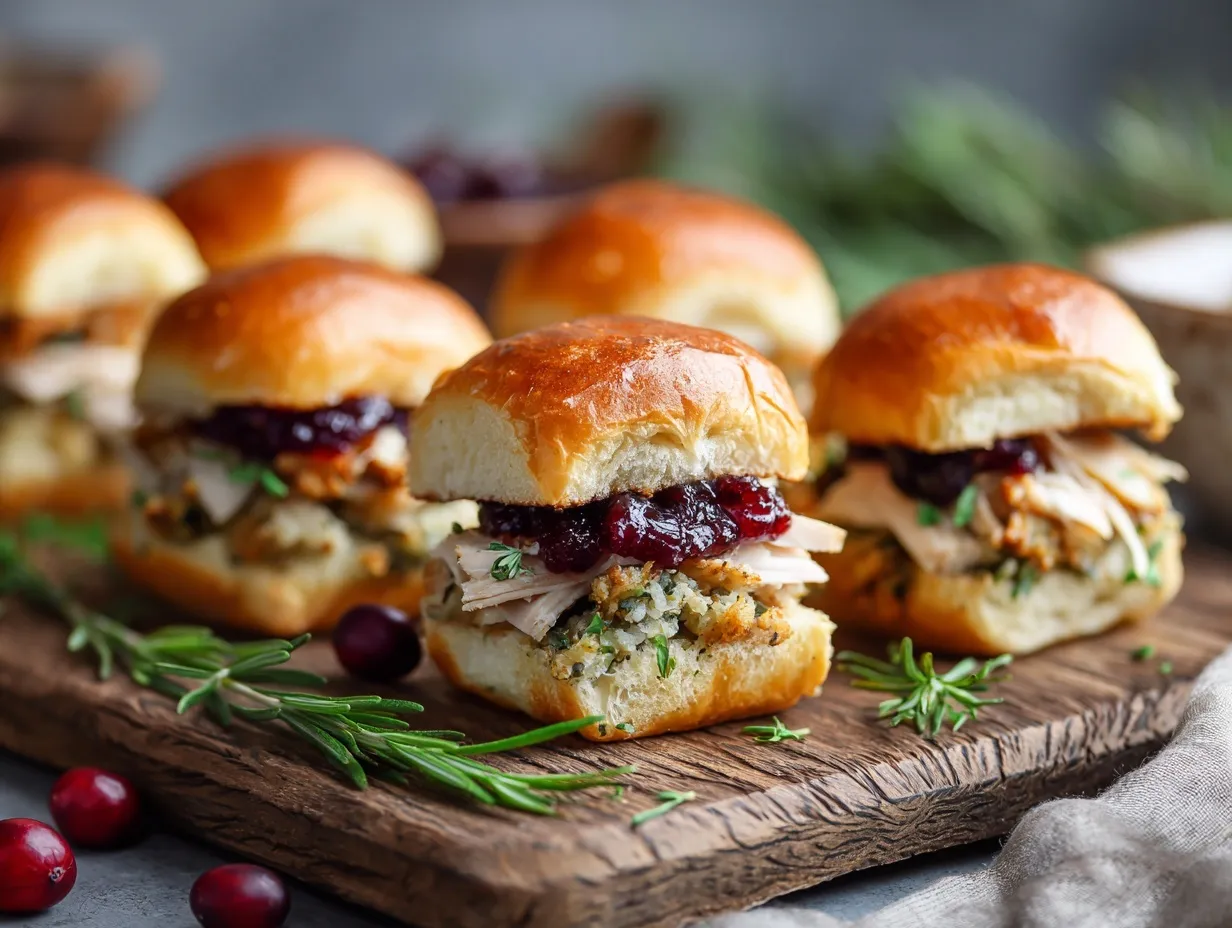 Turkey and Stuffing Sliders preparation steps