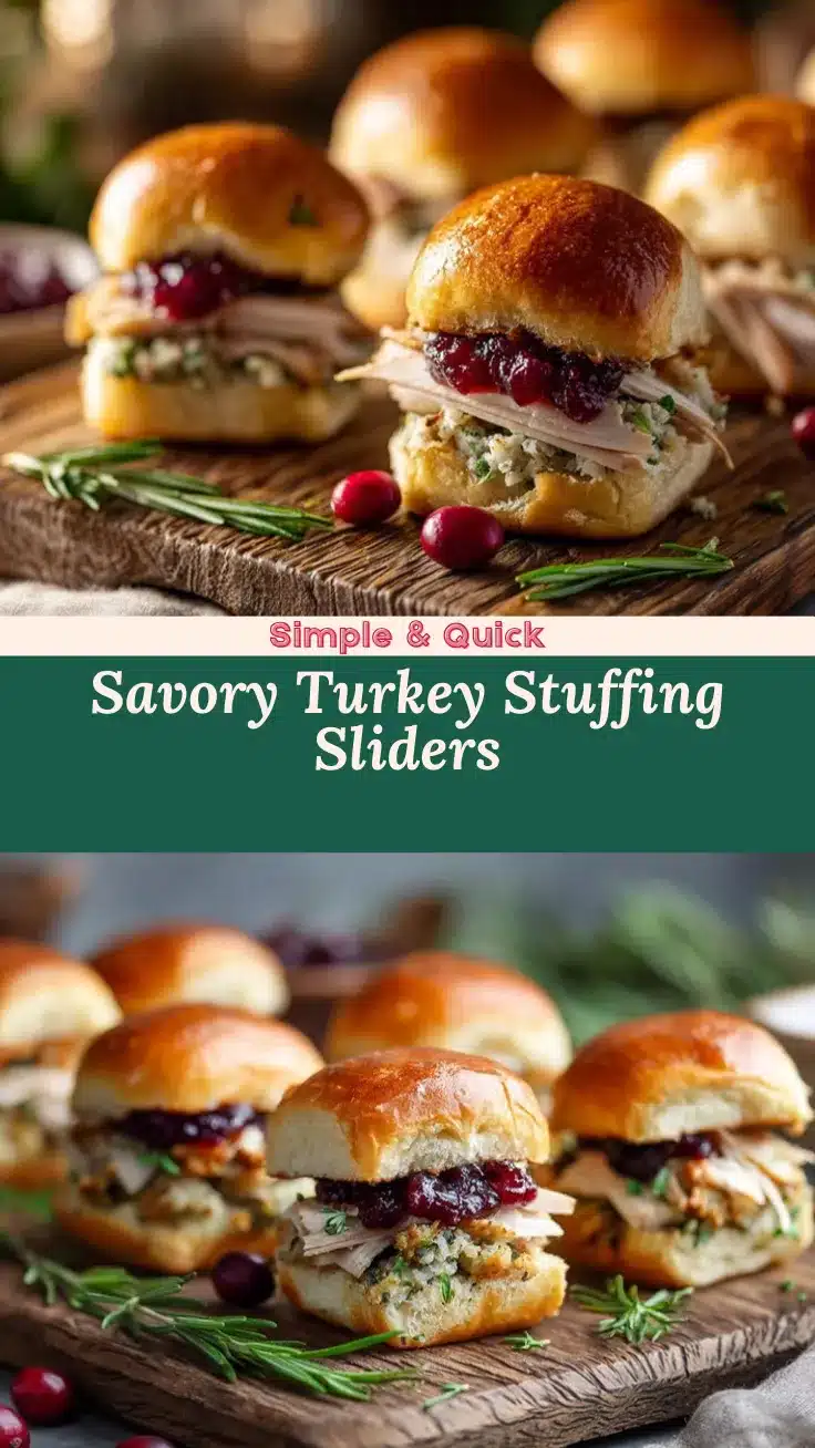 Turkey and Stuffing Sliders recipe