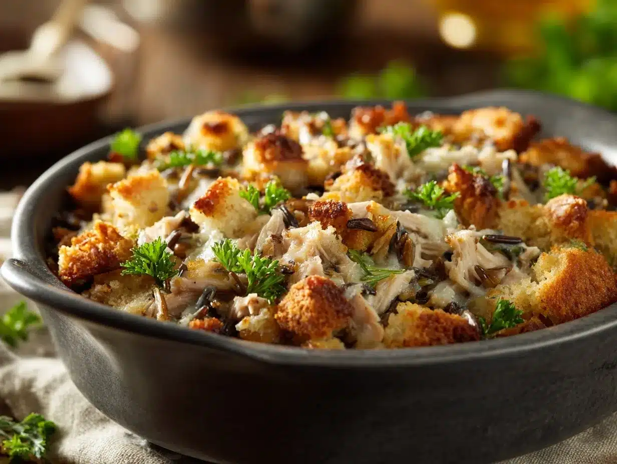 Turkey and Wild Rice Casserole preparation steps