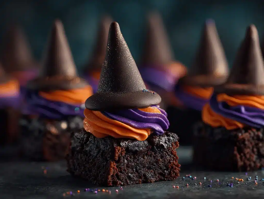 witch hat brownie bites - featured image