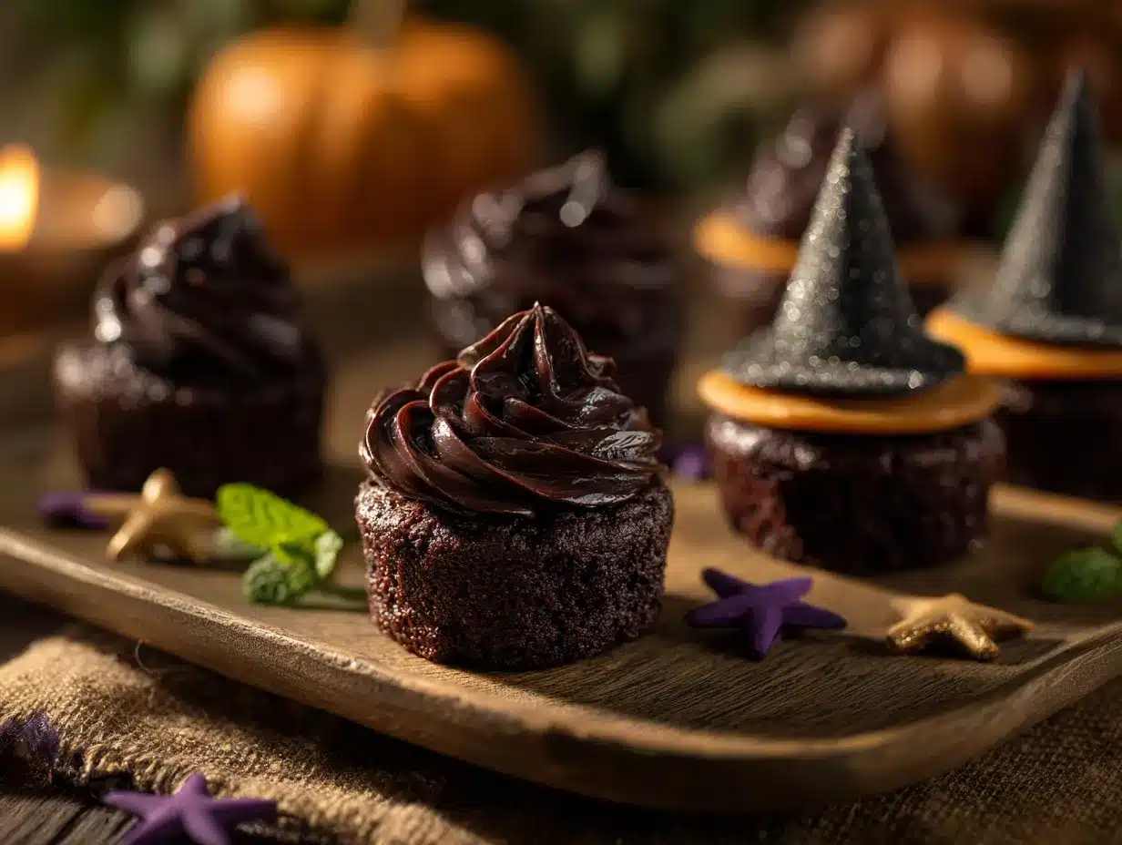 Witch Hat Brownie Bites preparation steps