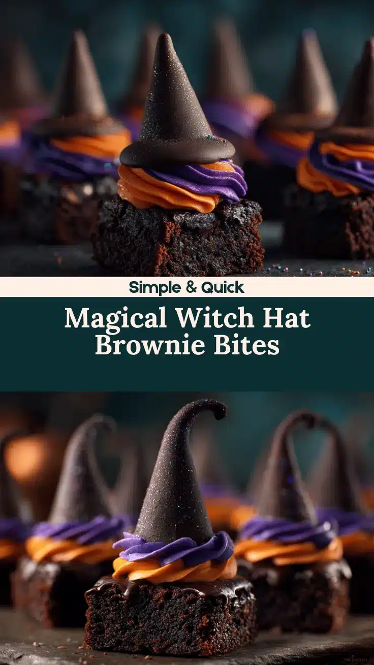 witch hat brownie bites recipe