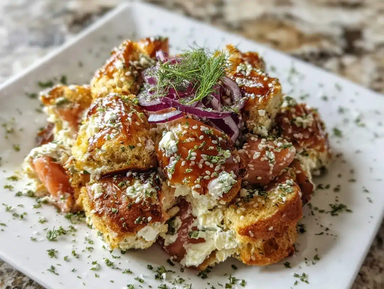 bagel and lox stuffing preparation steps