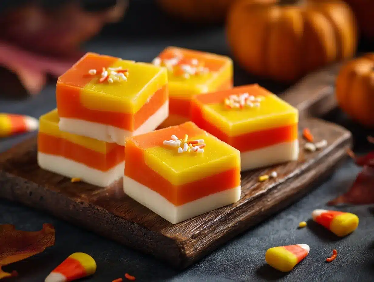 candy corn fudge squares preparation steps