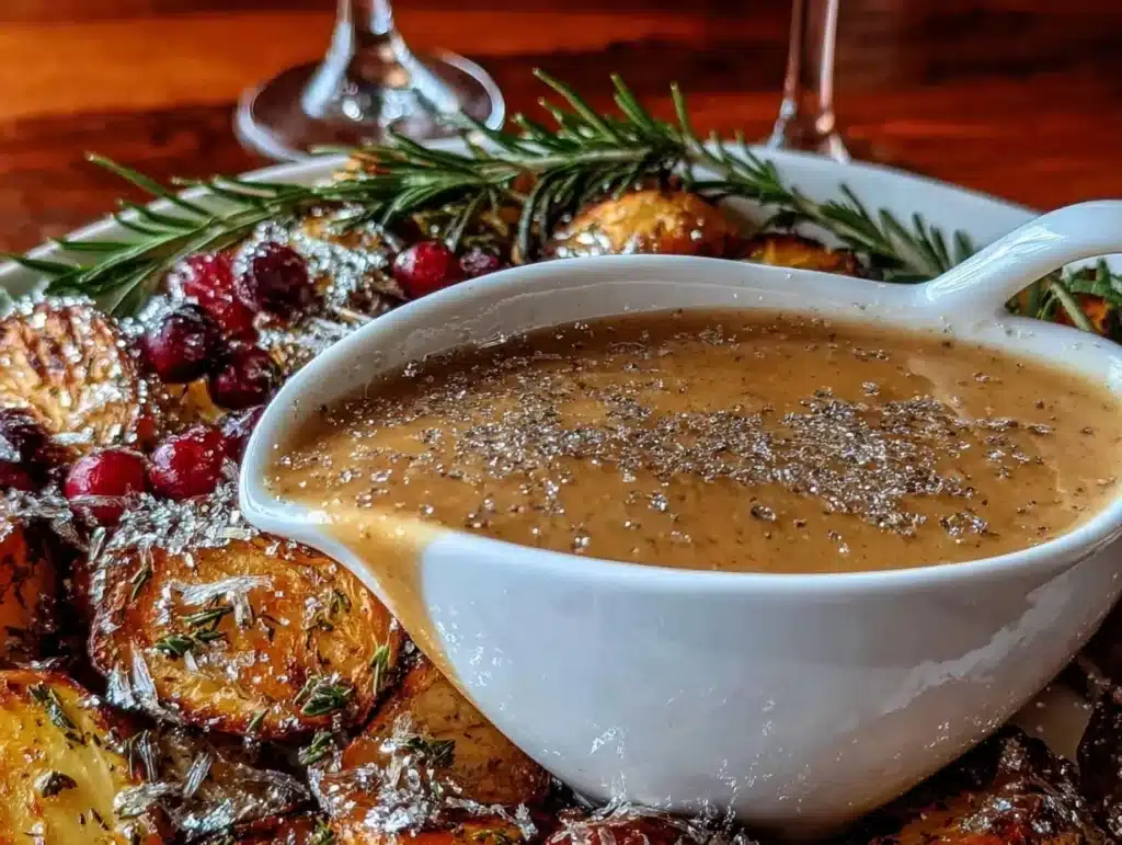 champagne glitter gravy - featured image