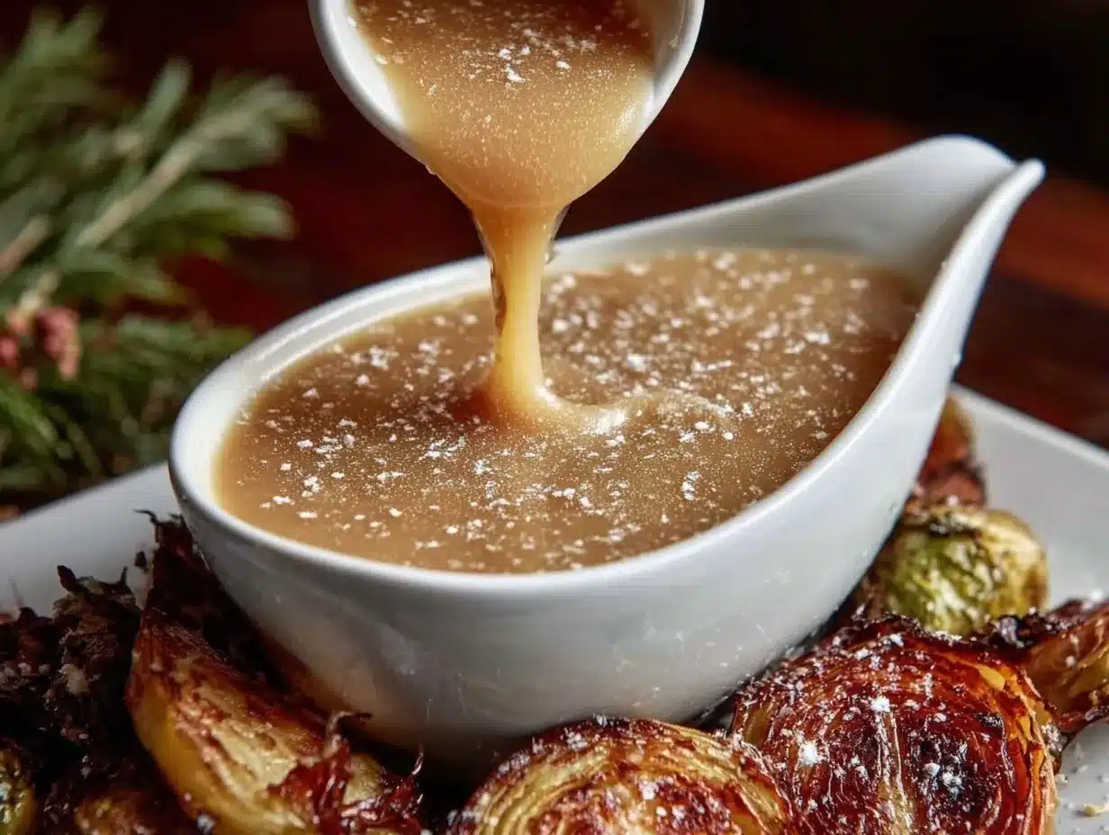 champagne glitter gravy preparation steps