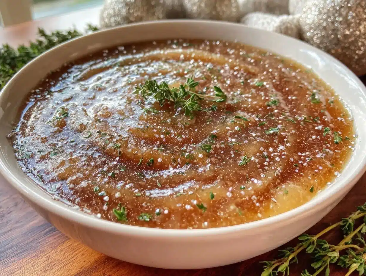 champagne glitter gravy preparation steps