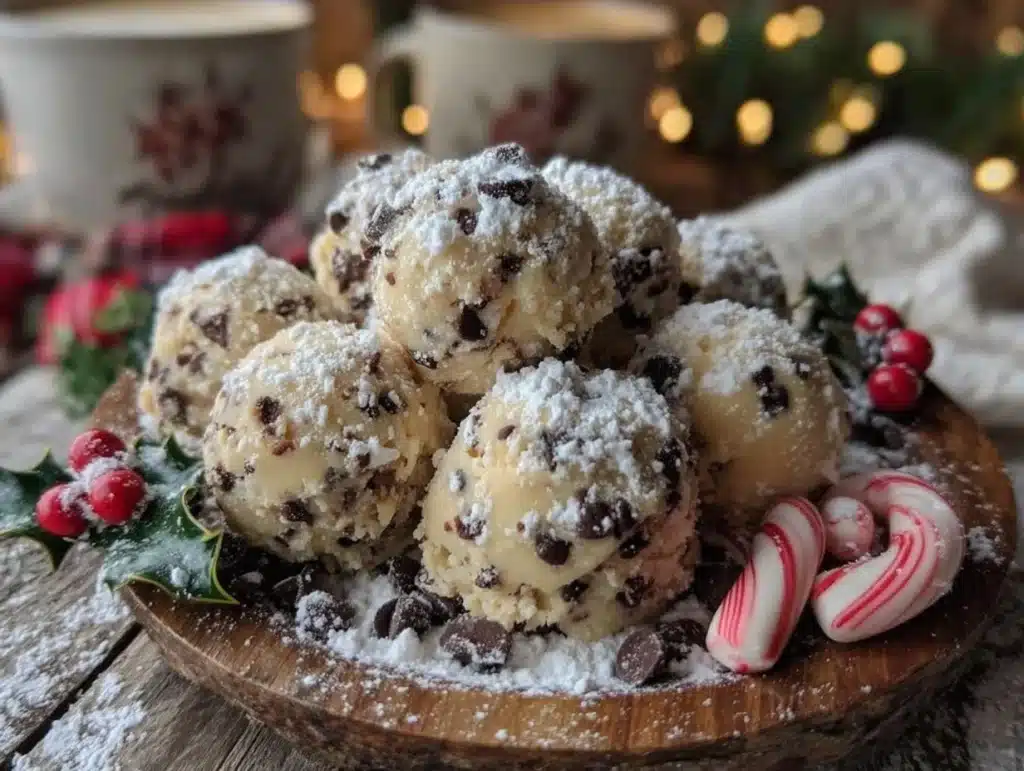 Christmas cookie dough truffles - featured image