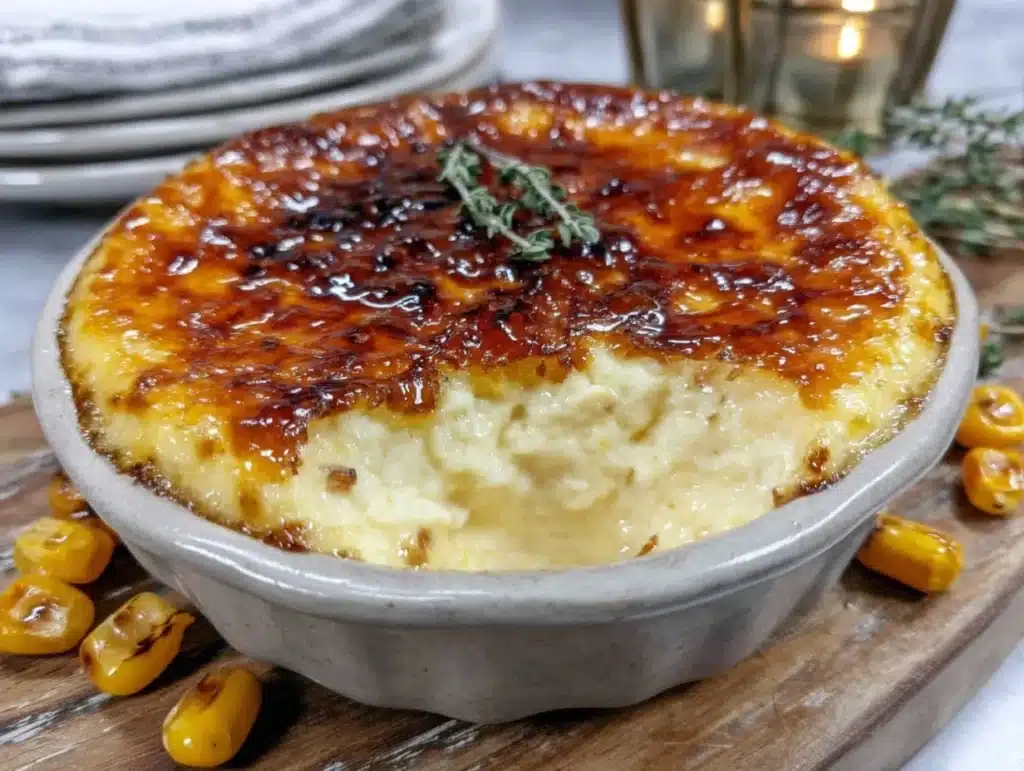 corn pudding crème brûlée - featured image