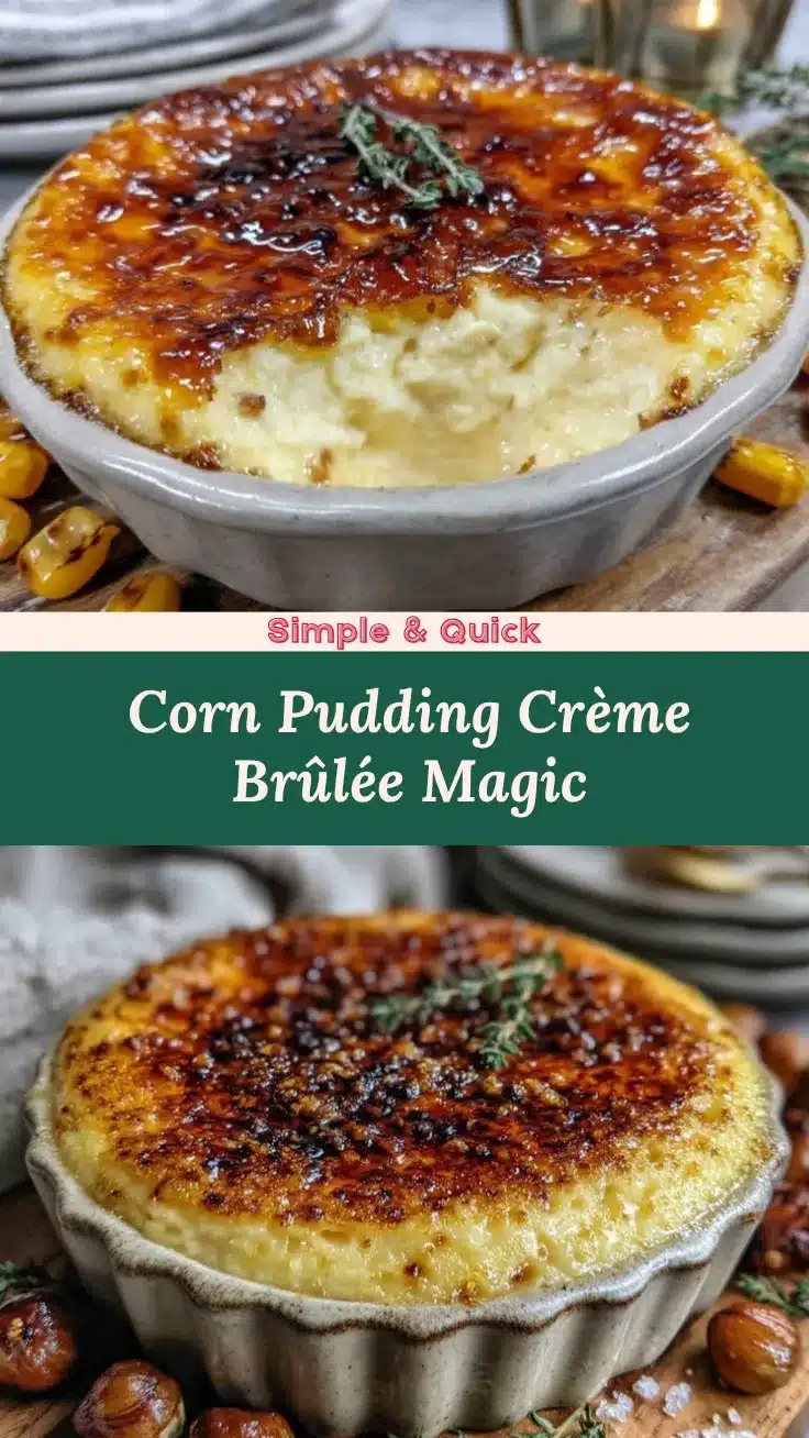 corn pudding crème brûlée recipe