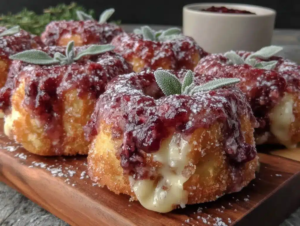 cranberry curd donuts - featured image