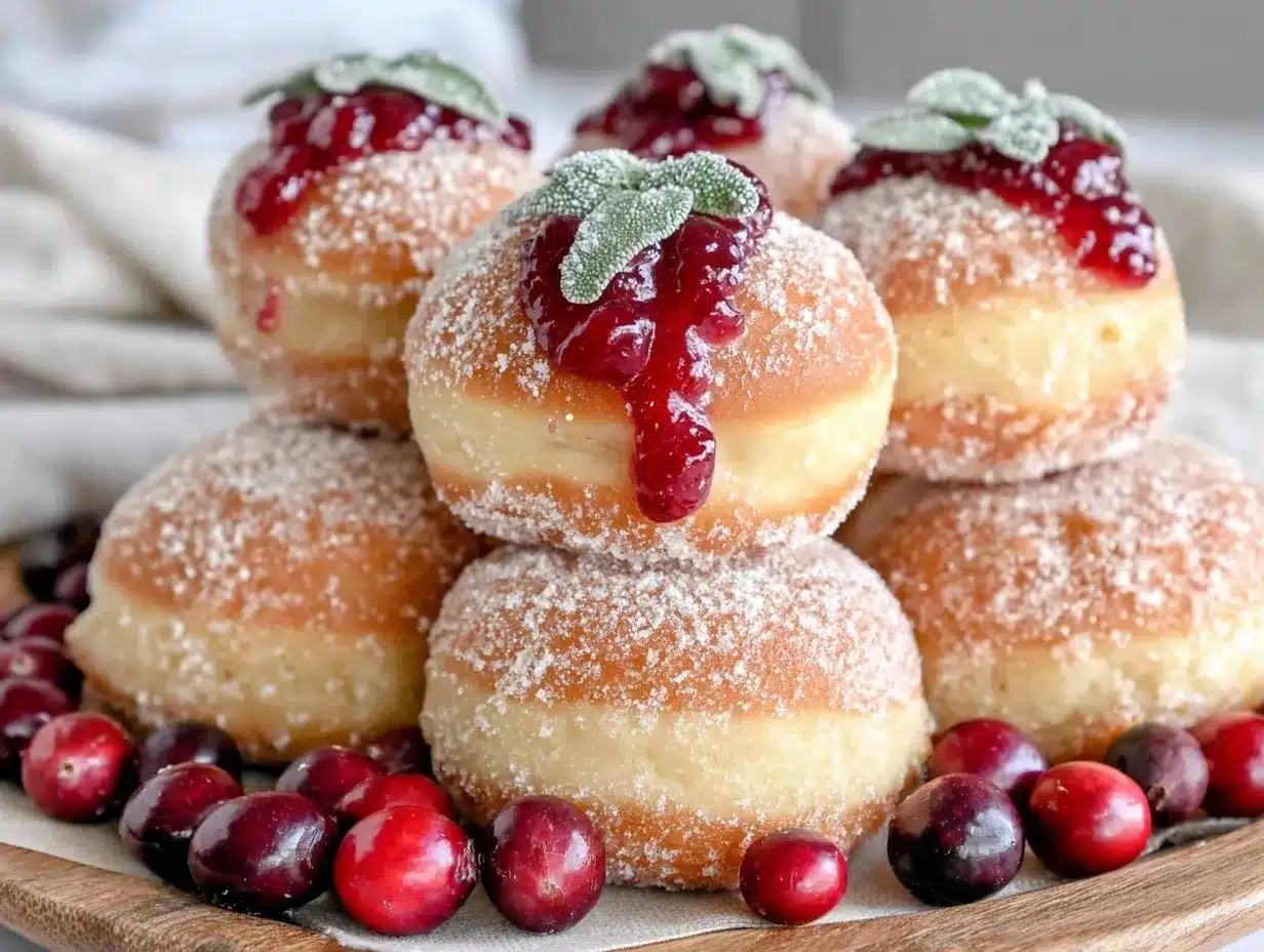 cranberry curd donuts preparation steps