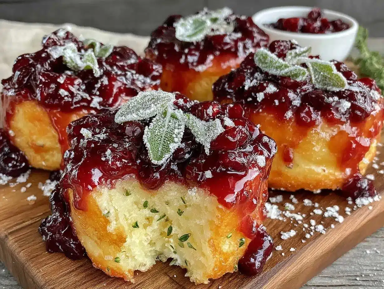 cranberry curd donuts preparation steps