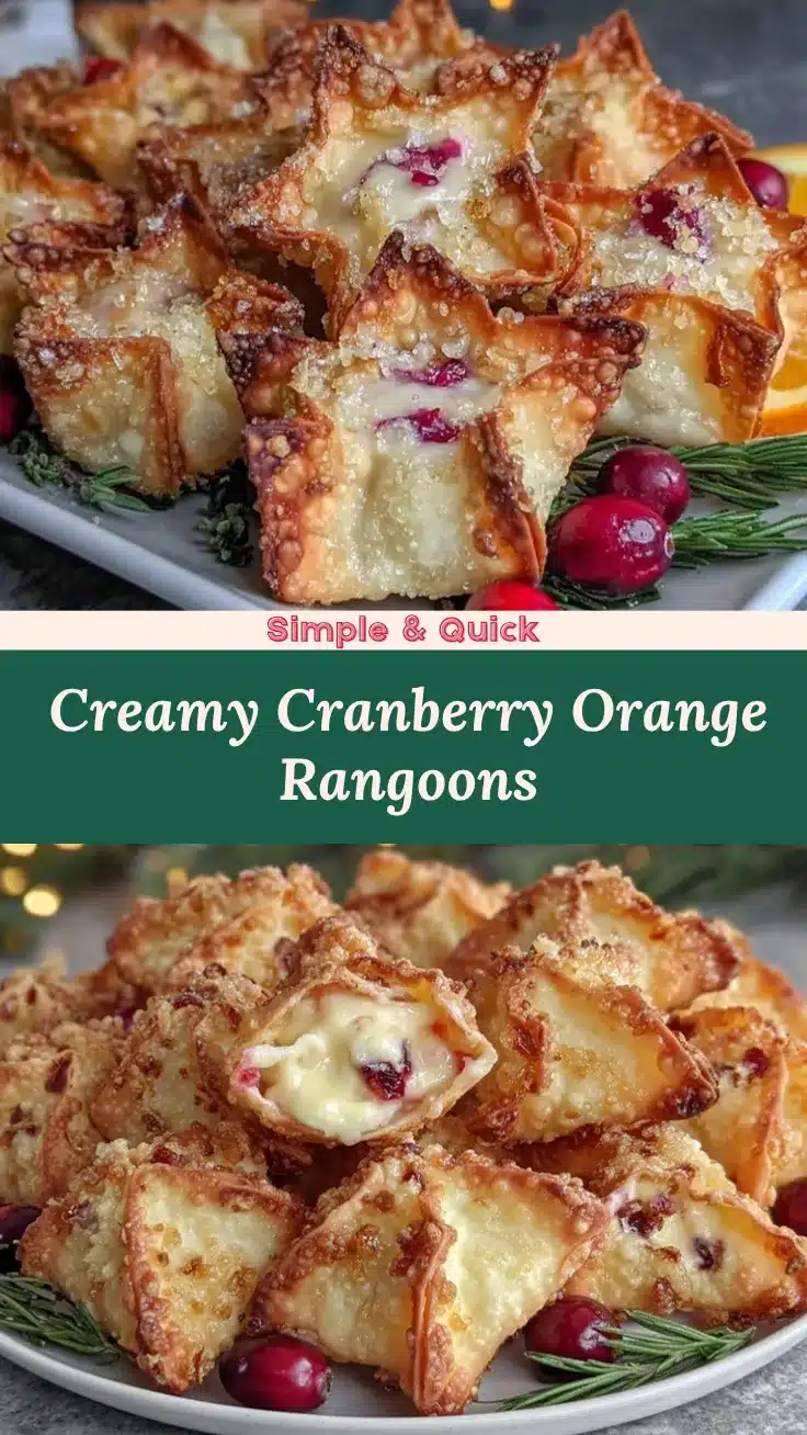 cranberry orange cream cheese rangoons recipe