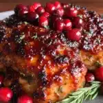 cranberry-sriracha spatchcock turkey - featured image