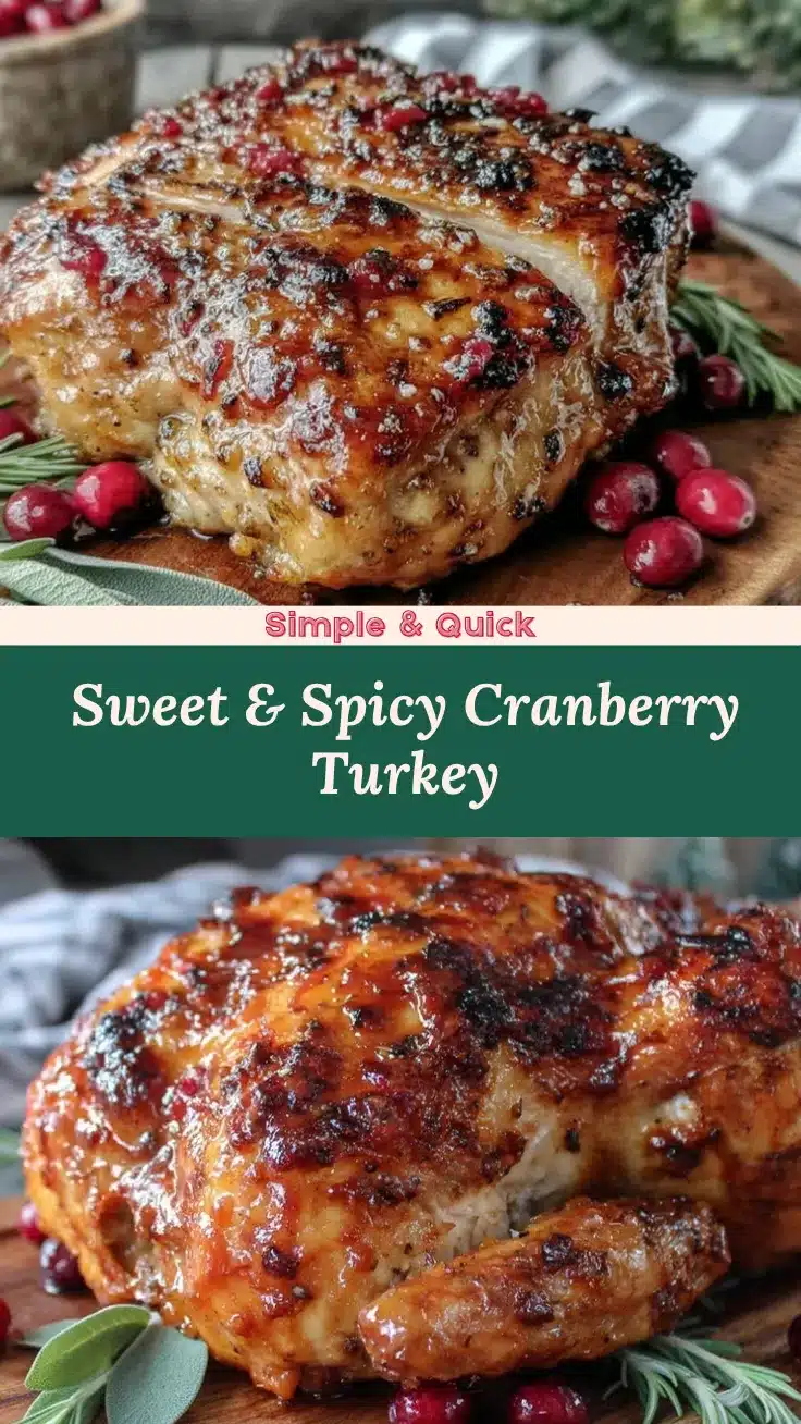 Cranberry-Sriracha Spatchcock Turkey recipe