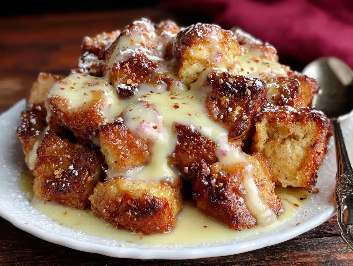 donut bread pudding preparation steps