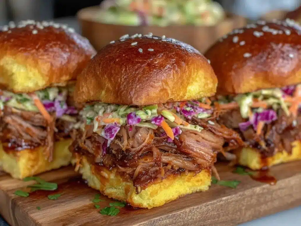 Dr Pepper Pulled Ham Sliders - featured image