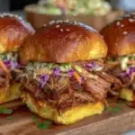 Dr Pepper Pulled Ham Sliders - featured image