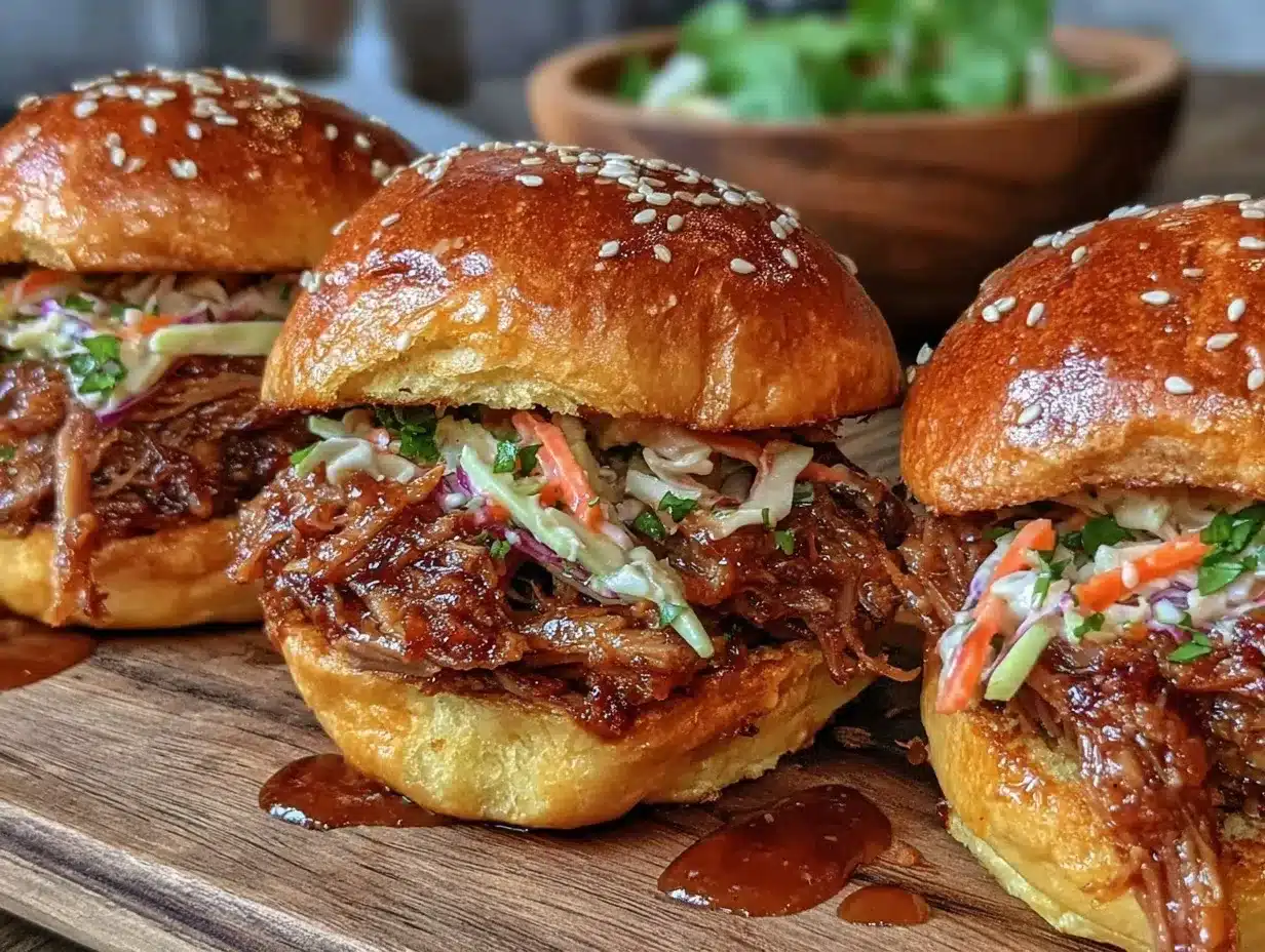 Dr Pepper Pulled Ham Sliders preparation steps