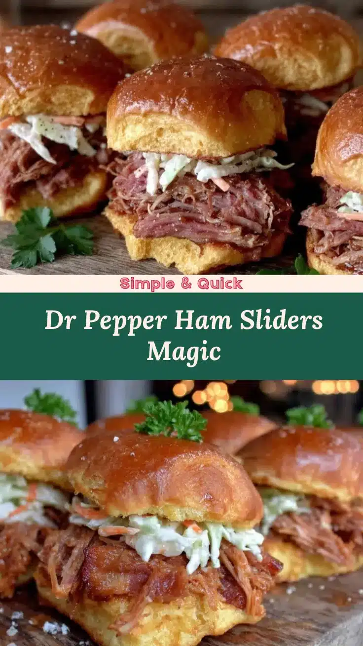 Dr Pepper Pulled Ham Sliders recipe
