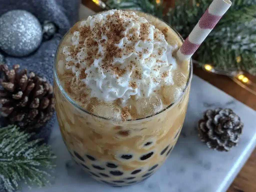 eggnog boba tea - featured image