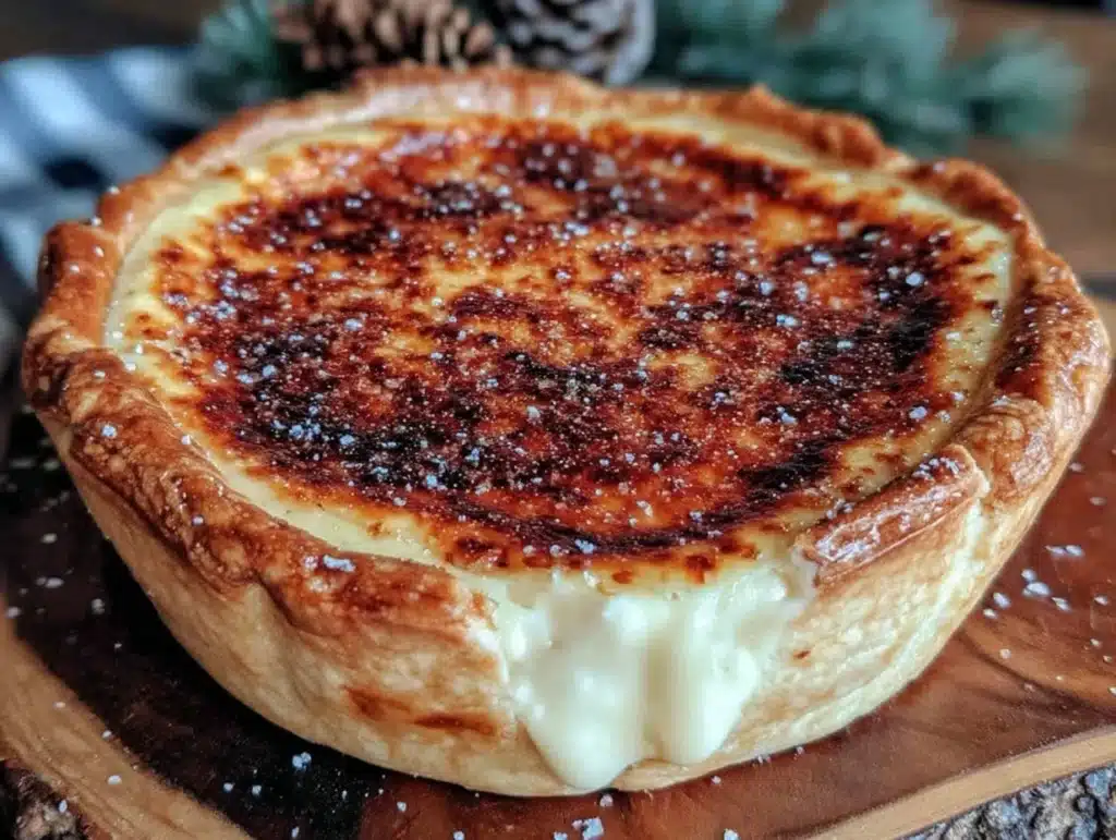 Eggnog Crème Brûlée Pie - featured image