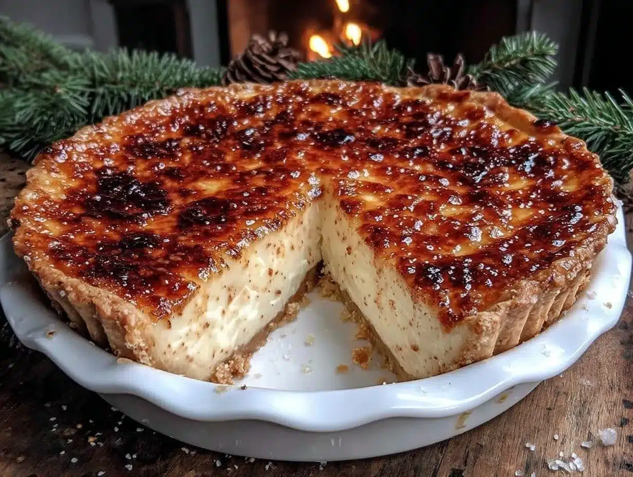 Eggnog Crème Brûlée Pie preparation steps