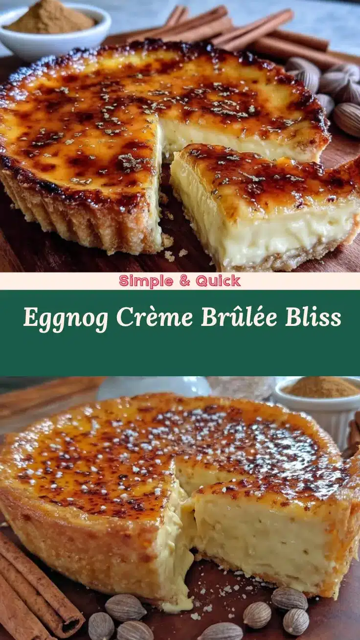 Eggnog Crème Brûlée Pie recipe