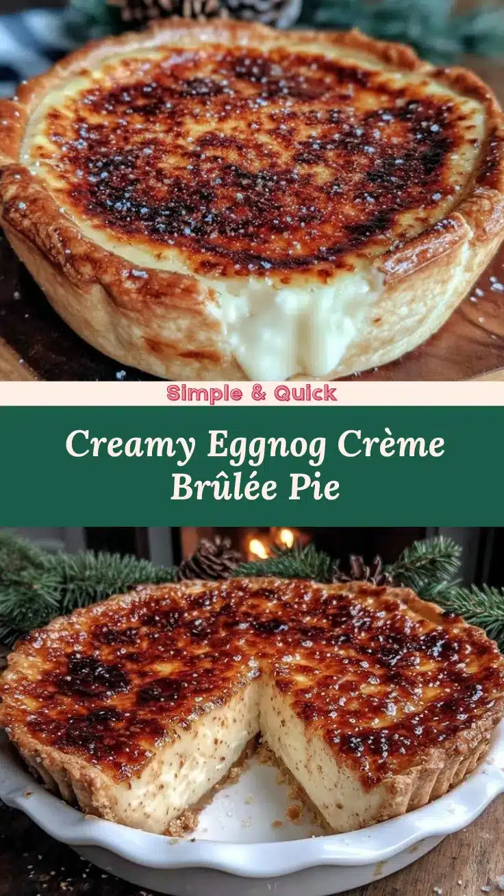 Eggnog Crème Brûlée Pie recipe