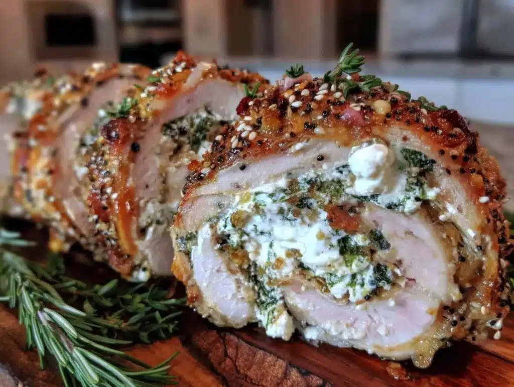 everything bagel turkey roulade - featured image