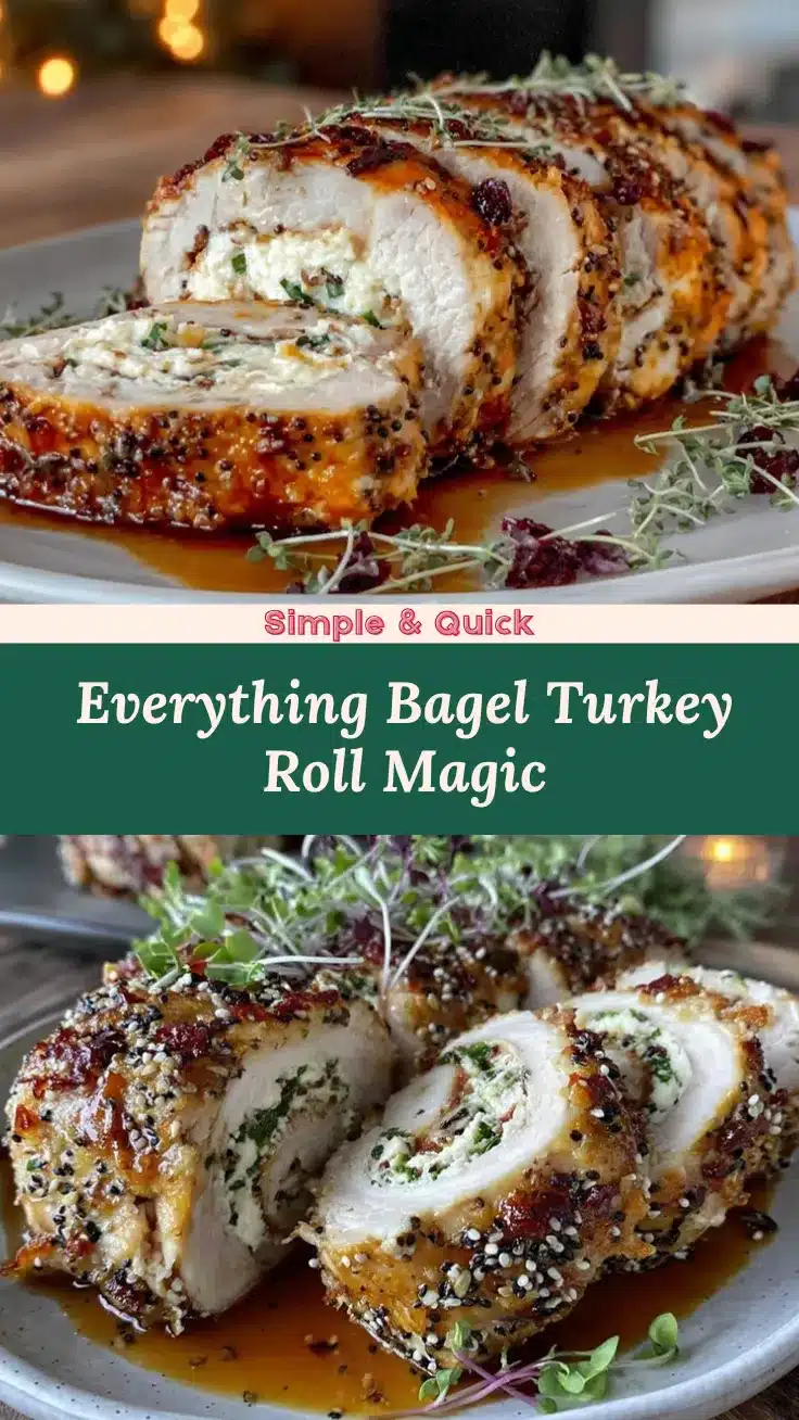 everything bagel turkey roulade recipe