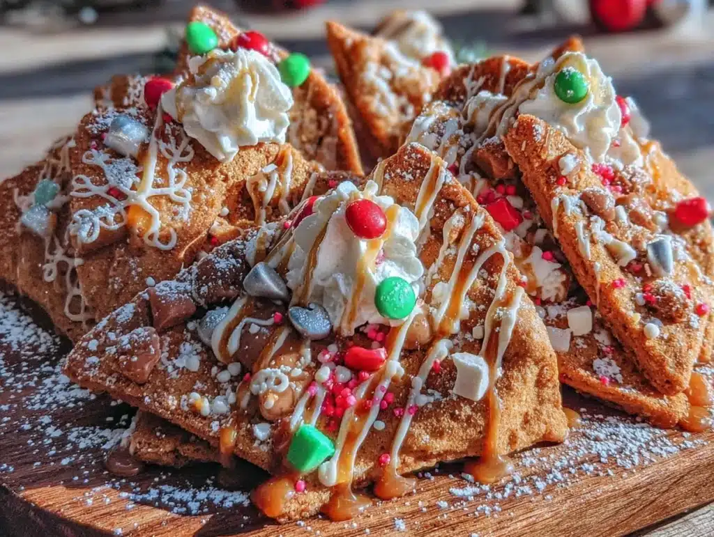 Festive Gingerbread House Nachos - featured image