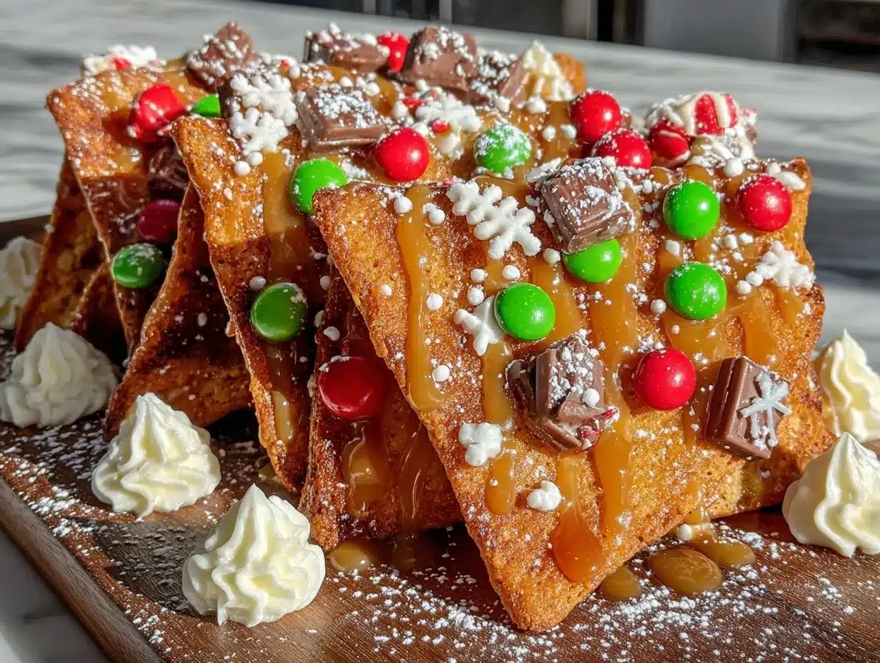 Festive Gingerbread House Nachos preparation steps