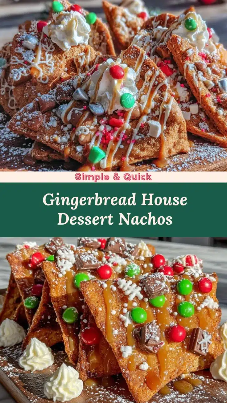 Festive Gingerbread House Nachos recipe