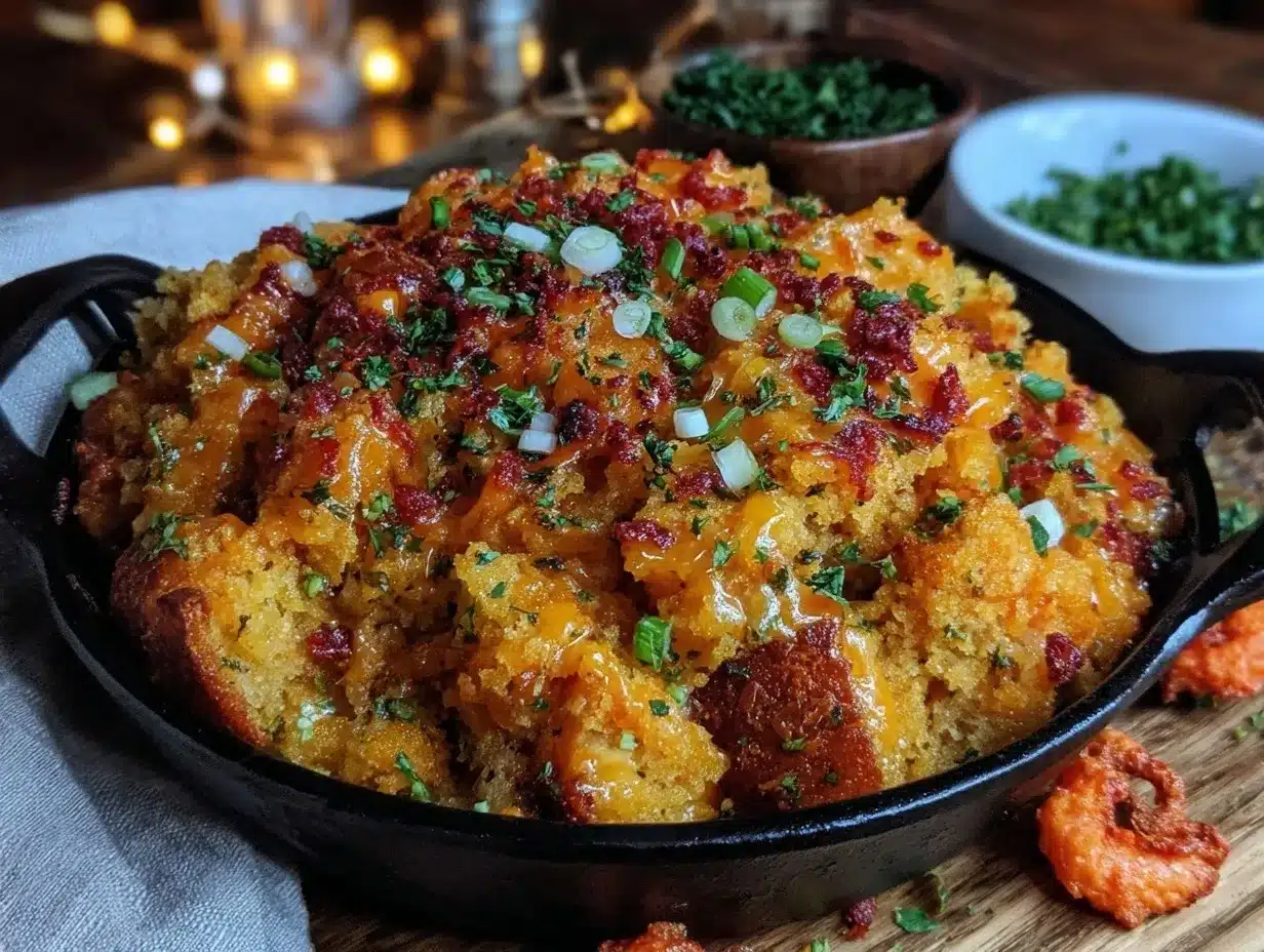 Flamin Hot Cheetos Cornbread Stuffing preparation steps