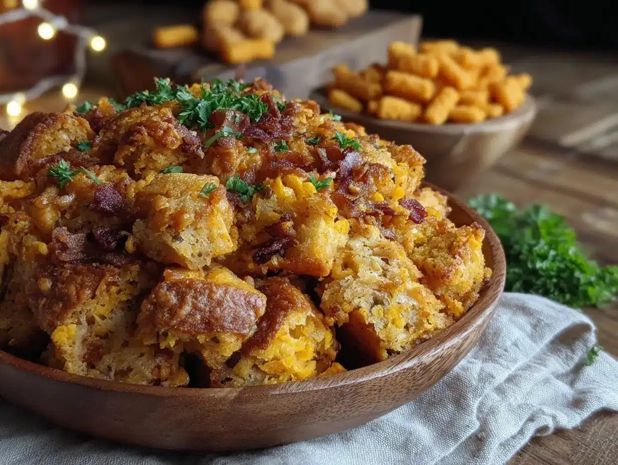 Flamin Hot Cheetos Cornbread Stuffing preparation steps