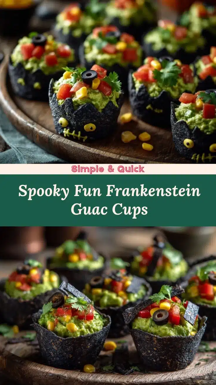 Frankenstein Guacamole Cups recipe