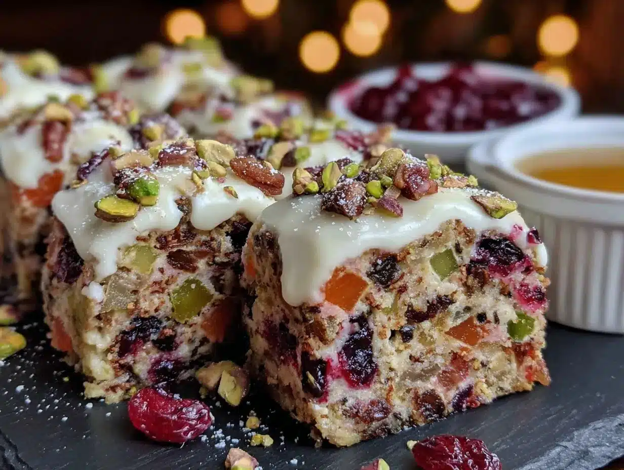 Fruitcake Sushi Rolls preparation steps