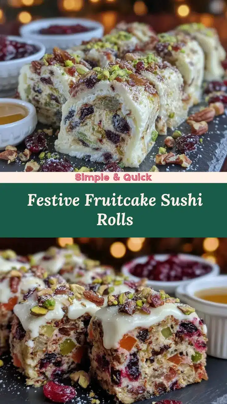 Fruitcake Sushi Rolls recipe