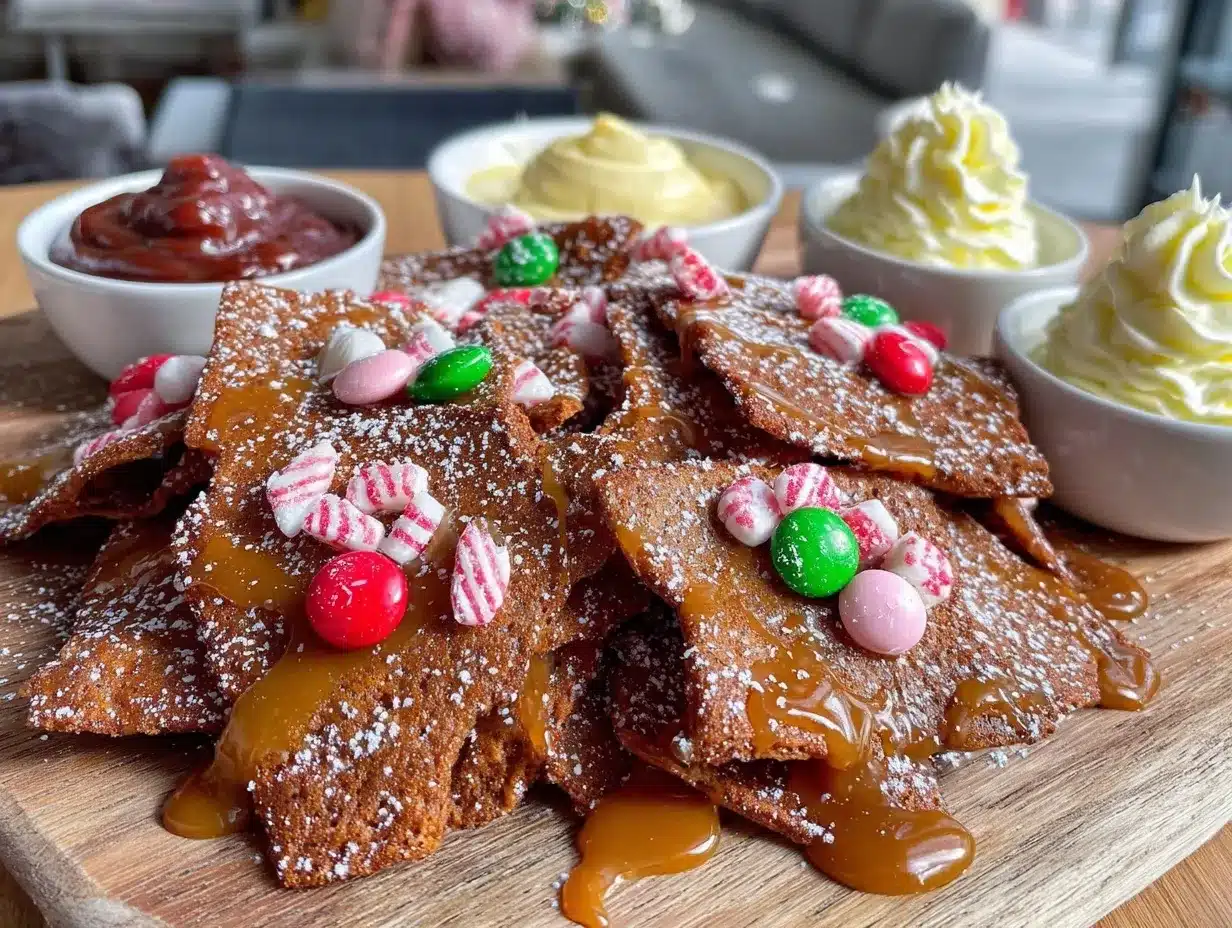 gingerbread house nachos preparation steps