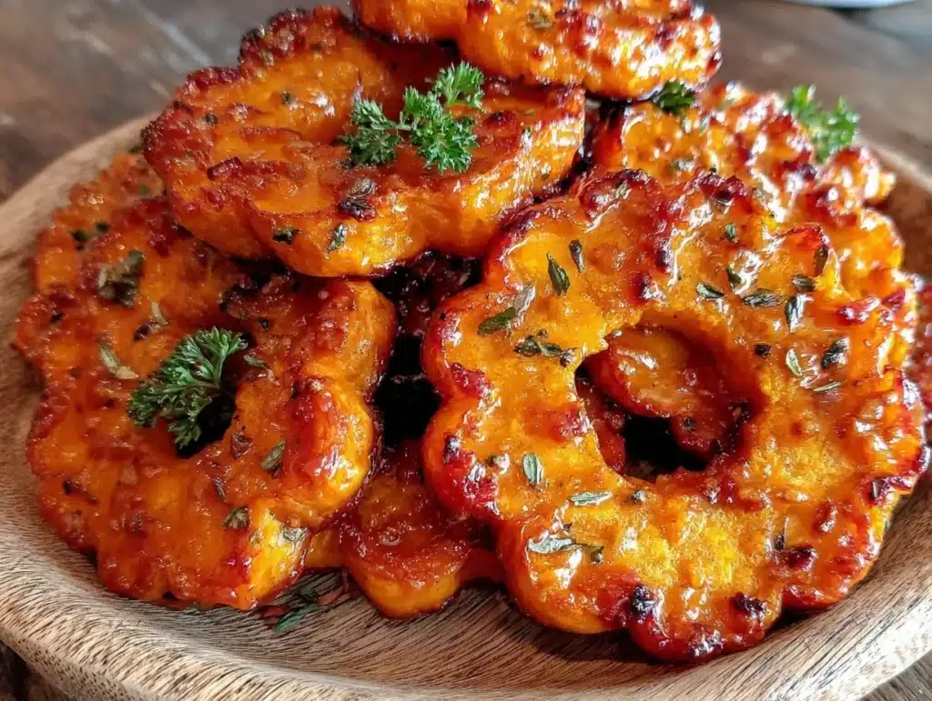 glazed donut acorn squash rings - featured image