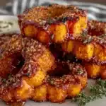 glazed donut acorn squash rings - featured image